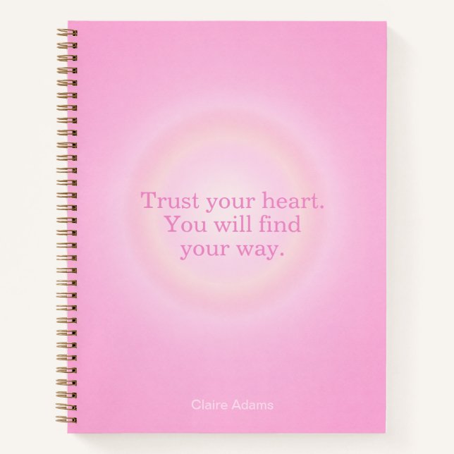 Cuaderno de Mensajes con Aura Rosa Brillante (Anverso)