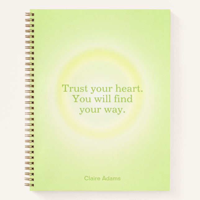Cuaderno de Mensajes con Aura Verde Lima (Anverso)