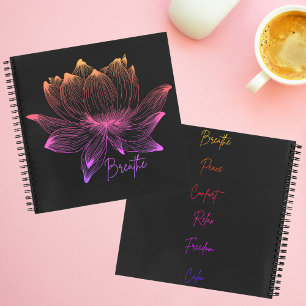 Cuaderno de mindfulness de loto colorido