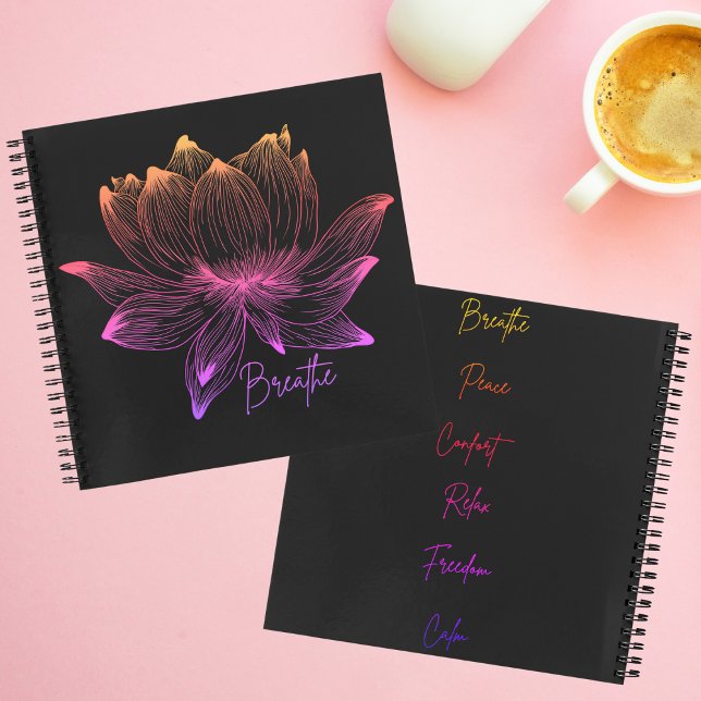 Cuaderno de mindfulness de loto colorido (Subido por el creador)