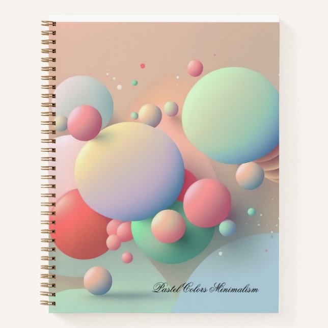Cuaderno de minimalismo de colores Pastel (Anverso)
