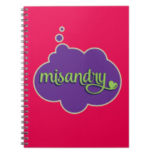 Cuaderno de Misandry (verde en púrpura)