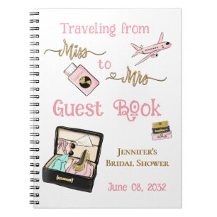 Cuaderno De Miss a Sra. Bridal Shower Journey Guest
