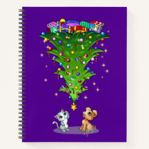 Cuaderno de moda de ciruelas ricas en árbol de Nav