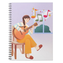 Cuaderno de Momentos Musicales - Chica, guitarra y