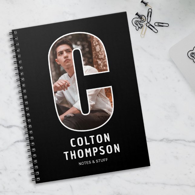 Cuaderno de monograma con foto personalizada (Subido por el creador)