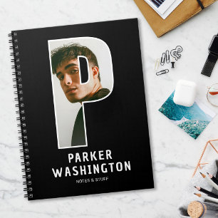 Cuaderno de monograma con foto personalizada