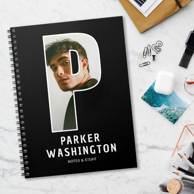 Cuaderno de monograma con foto personalizada (Subido por el creador)