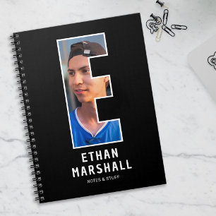 Cuaderno de monograma con foto personalizada