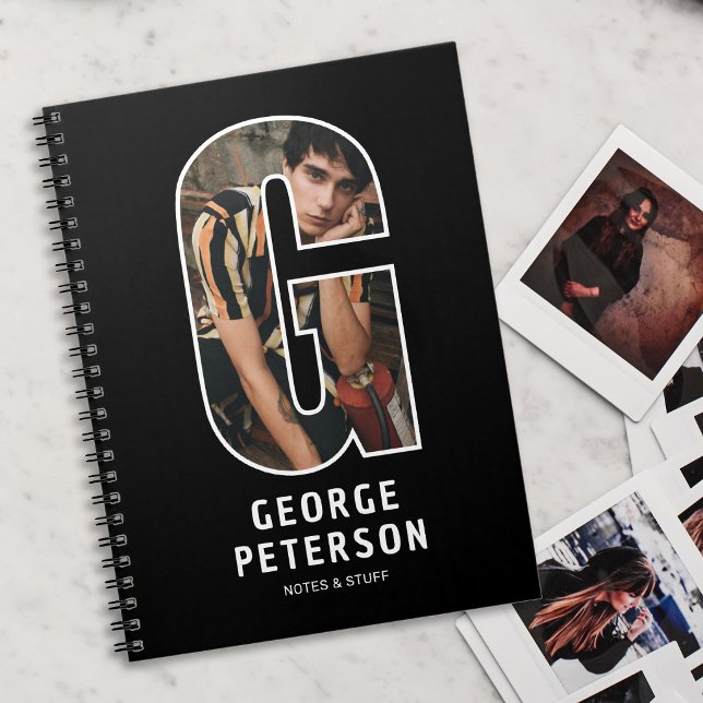 Cuaderno de monograma con foto personalizada (Subido por el creador)
