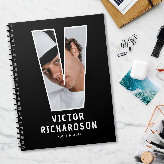 Cuaderno de monograma con foto personalizada (Subido por el creador)