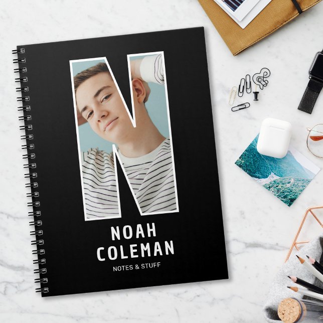 Cuaderno de monograma con foto personalizada (Subido por el creador)