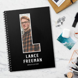 Cuaderno de monograma con foto personalizada