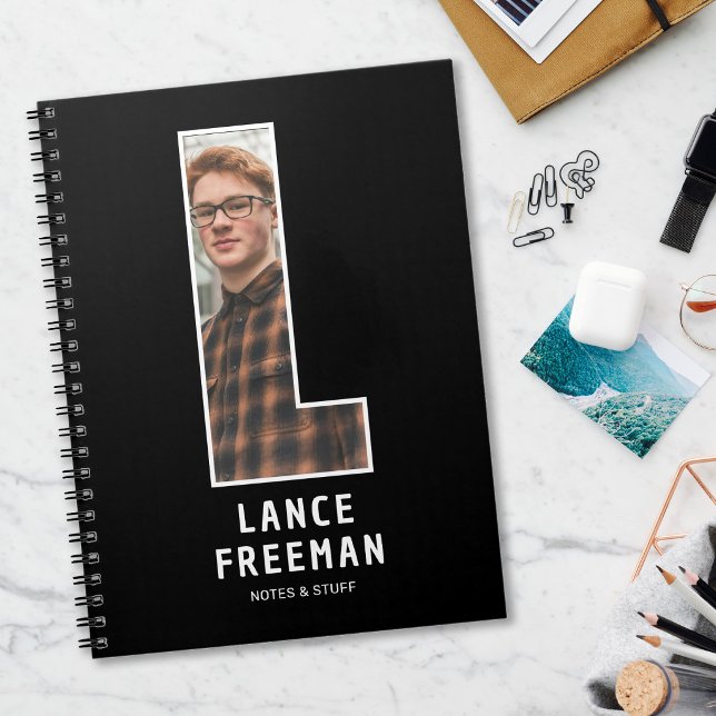 Cuaderno de monograma con foto personalizada (Subido por el creador)