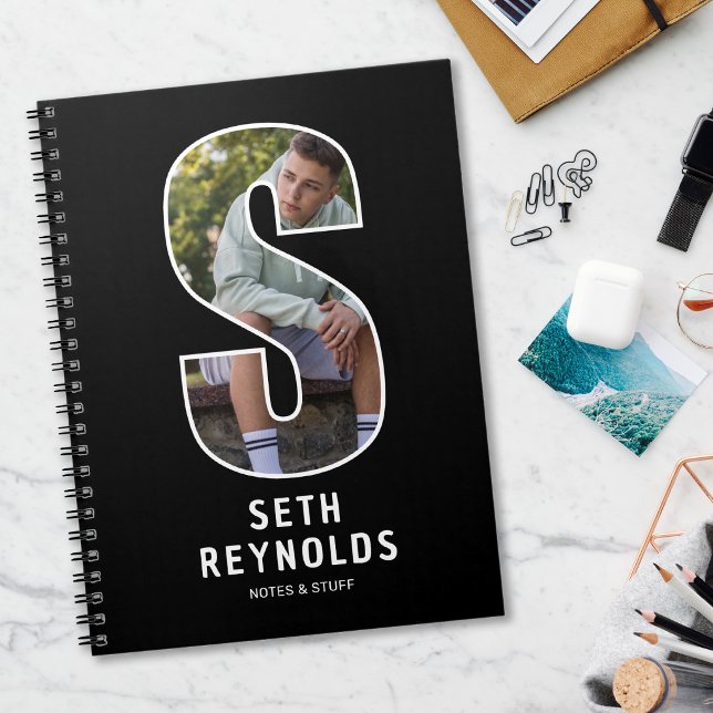 Cuaderno de monograma con foto personalizada (Subido por el creador)