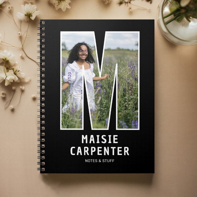 Cuaderno de monograma con foto personalizada (Subido por el creador)