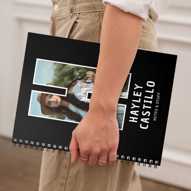 Cuaderno de monograma con foto personalizada (Subido por el creador)