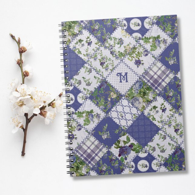 Cuaderno de Monograma de Colcha de Parche Vintage (Subido por el creador)