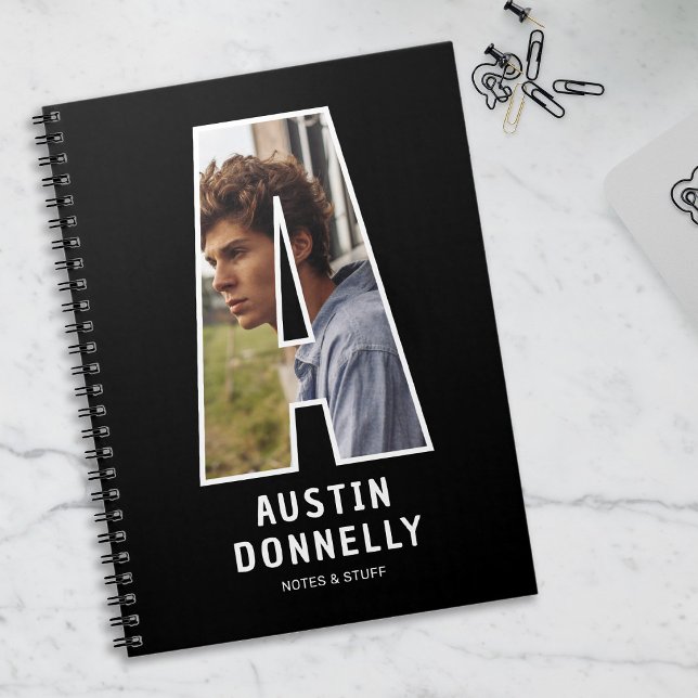 Cuaderno de monograma de foto personalizada (Subido por el creador)