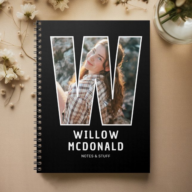 Cuaderno de monograma de foto personalizada (Subido por el creador)