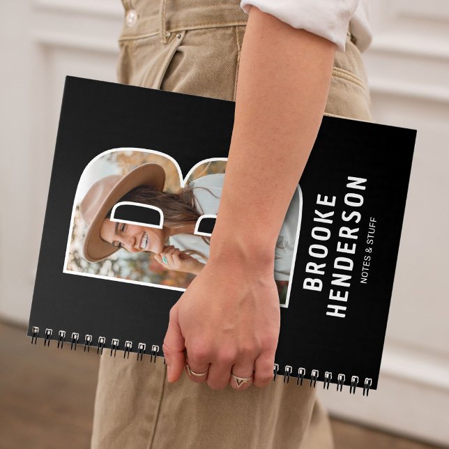Cuaderno de monograma de foto personalizada (Subido por el creador)