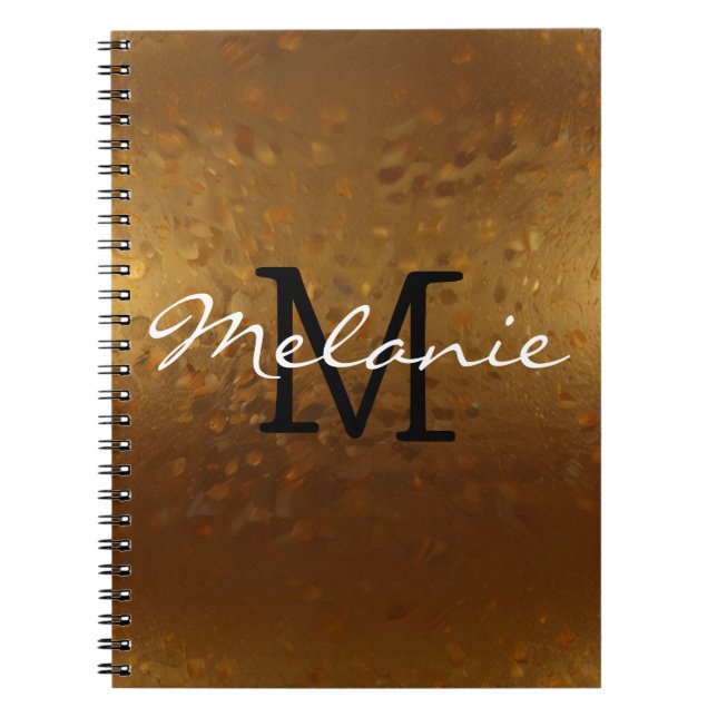 Cuaderno de monograma glamuroso para ella (Frente)