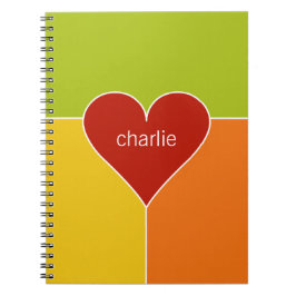 Cuaderno de monograma personalizado con patrón de
