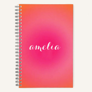 Cuaderno de monograma personalizado – Nombre serif