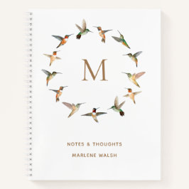 Cuaderno de Monograma Rufous y Allen para Hummingb