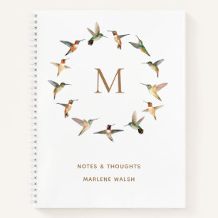 Cuaderno de Monograma Rufous y Allen para Hummingb