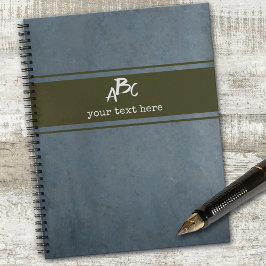 Cuaderno de monogramas personalizados minimalista 