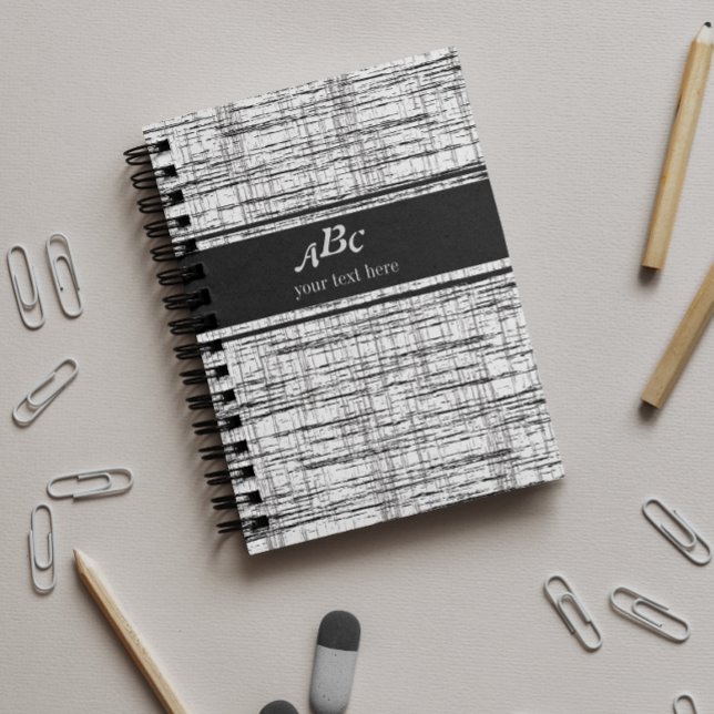 Cuaderno de monogramas personalizados minimalista  (Subido por el creador)