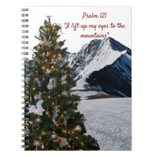 Cuaderno de montañas del árbol de Navidad Salmo 12