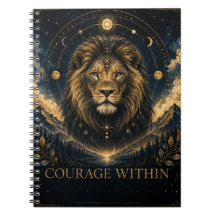 Cuaderno de motivación del espíritu de león con co