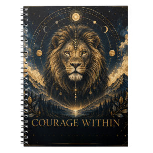 Cuaderno de motivación del espíritu de león con co