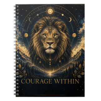 Cuaderno de motivación del espíritu de león con co