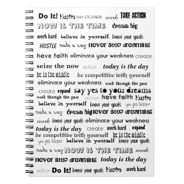 Cuaderno de motivación grande ideal de la (Frente)