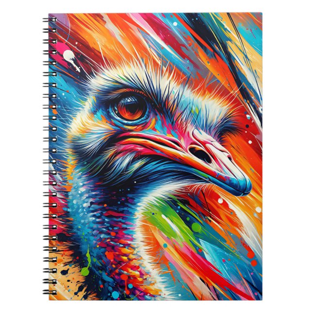 Cuaderno de movimiento de avestruz eléctrico (Frente)