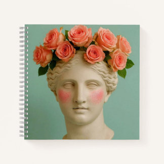 Cuaderno de mujer flor antigua griega.