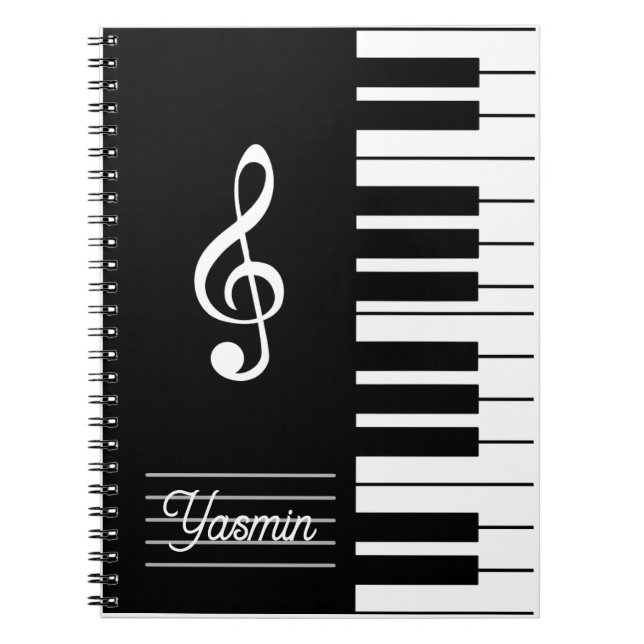 Cuaderno de Música Personalizado Profesor de Piano (Frente)