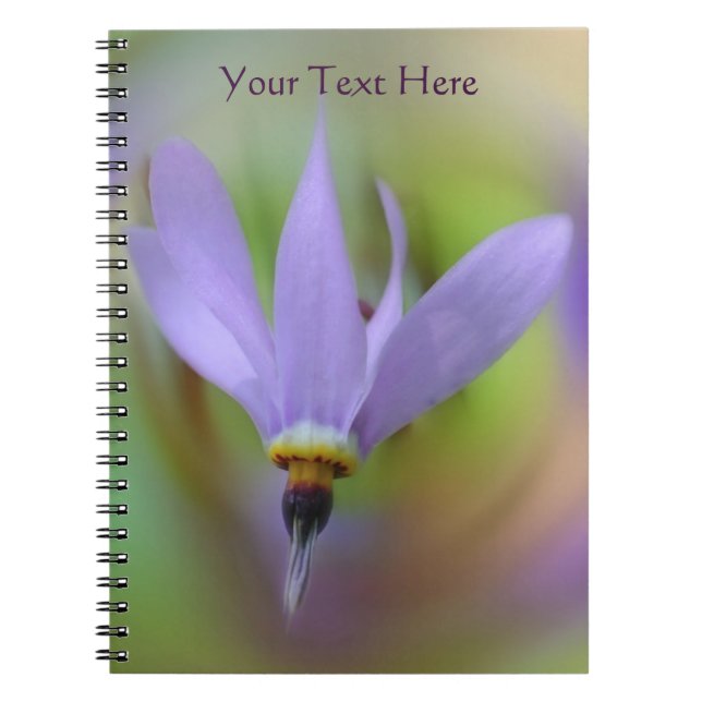 Cuaderno de Naturaleza Delicado de Flor Púrpura (Frente)