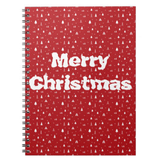 Cuaderno de Navidad de Árboles y Copos de Nieve