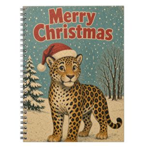 Cuaderno de Navidad de Jaguar Snow Lane Animal