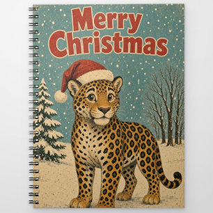 Cuaderno de Navidad de Jaguar Snow Lane Animal