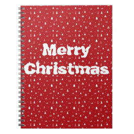 Cuaderno de Navidades de árboles y copos de nieve