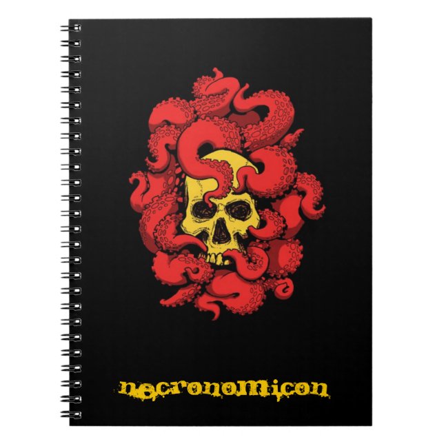Cuaderno de Necronomicon con el cráneo y (Frente)