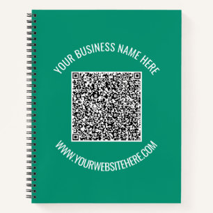 Cuaderno de Negocios con Código QR con Marca Ejemp