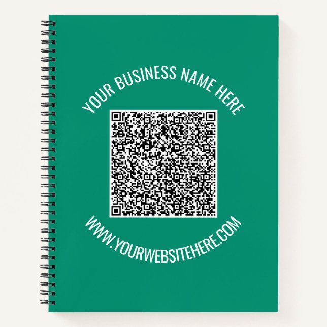 Cuaderno de Negocios con Código QR Personalizado E (Anverso)