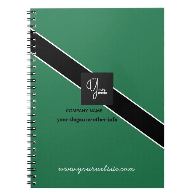Cuaderno de negocios con logotipo personalizado de (Frente)