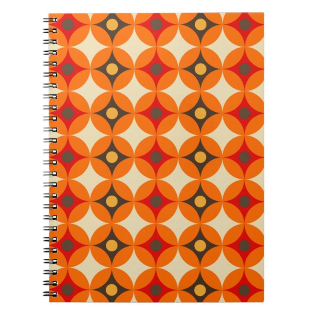 Cuaderno de negocios con patrón retro (Frente)